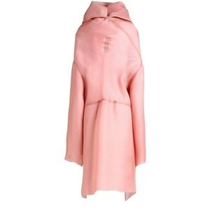 NWT Rick Owens pink 100% silk knee length dress size 2